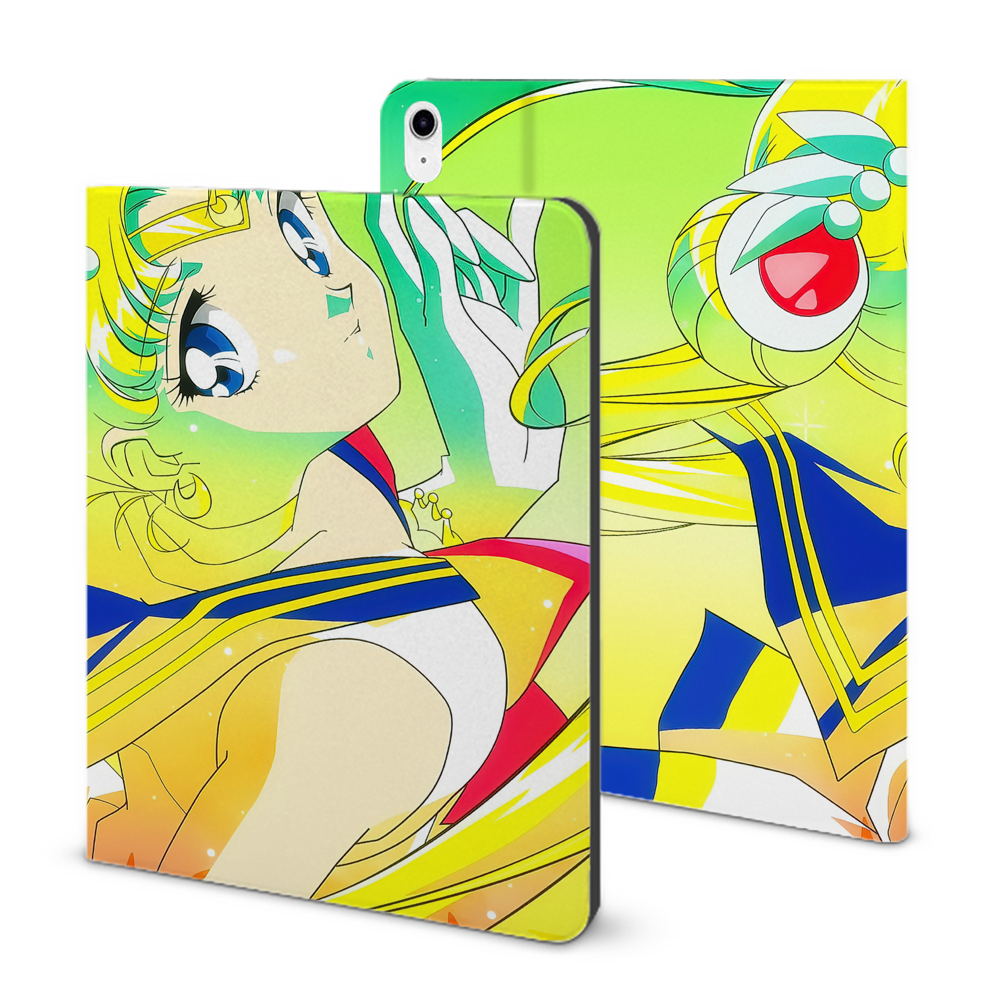 （画像用） 美少女戦士セーラームーン Sailor Moon IPad ケース ブック型 PUレザー TPU 耐衝撃 軽量 薄型 ペン収納なし 全面保護 IPad 各モデル対応